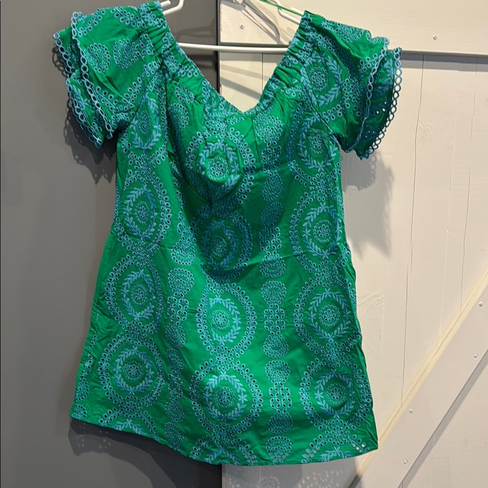 Skies are Blue Off Shoulder Dress- NWT, Size M